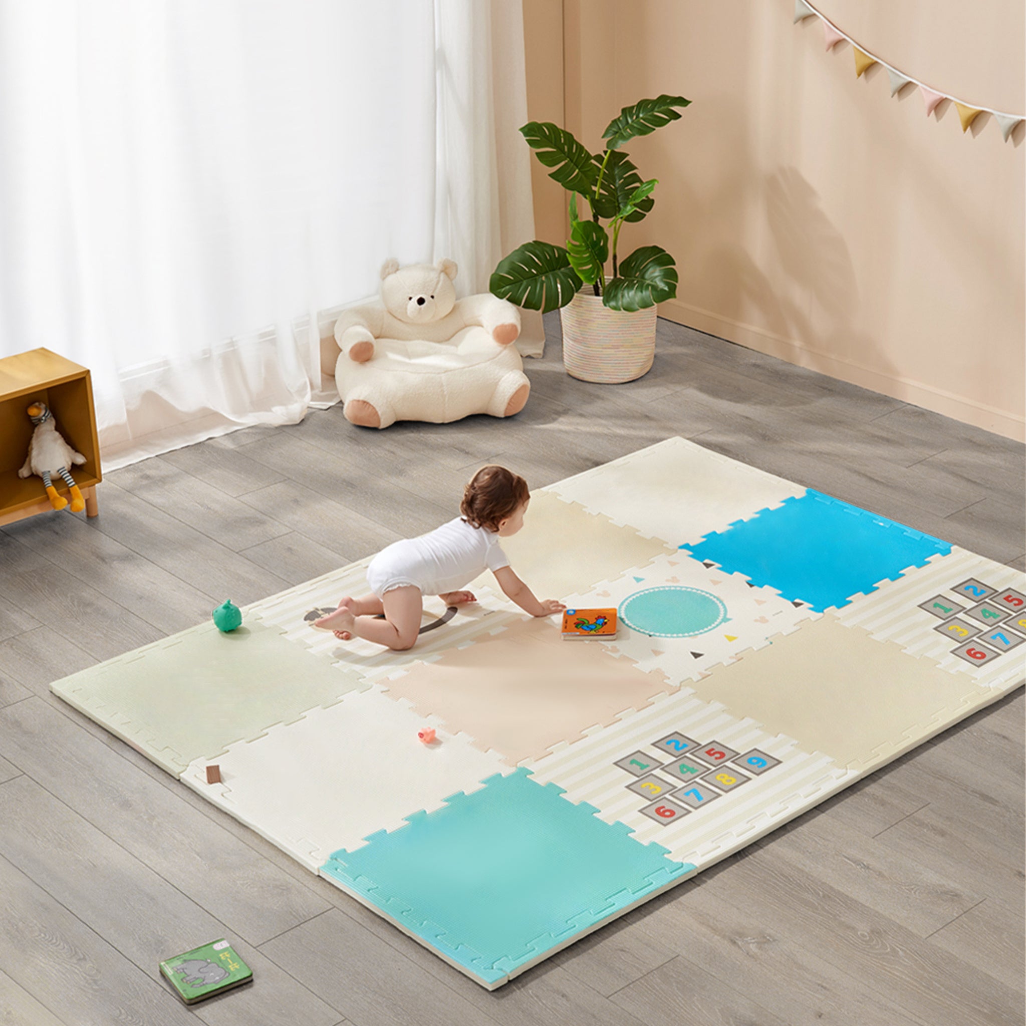 Pavimento Vinilico Adesivo PVC – Set 36 Pezzi (5,02 m²) – White Oak