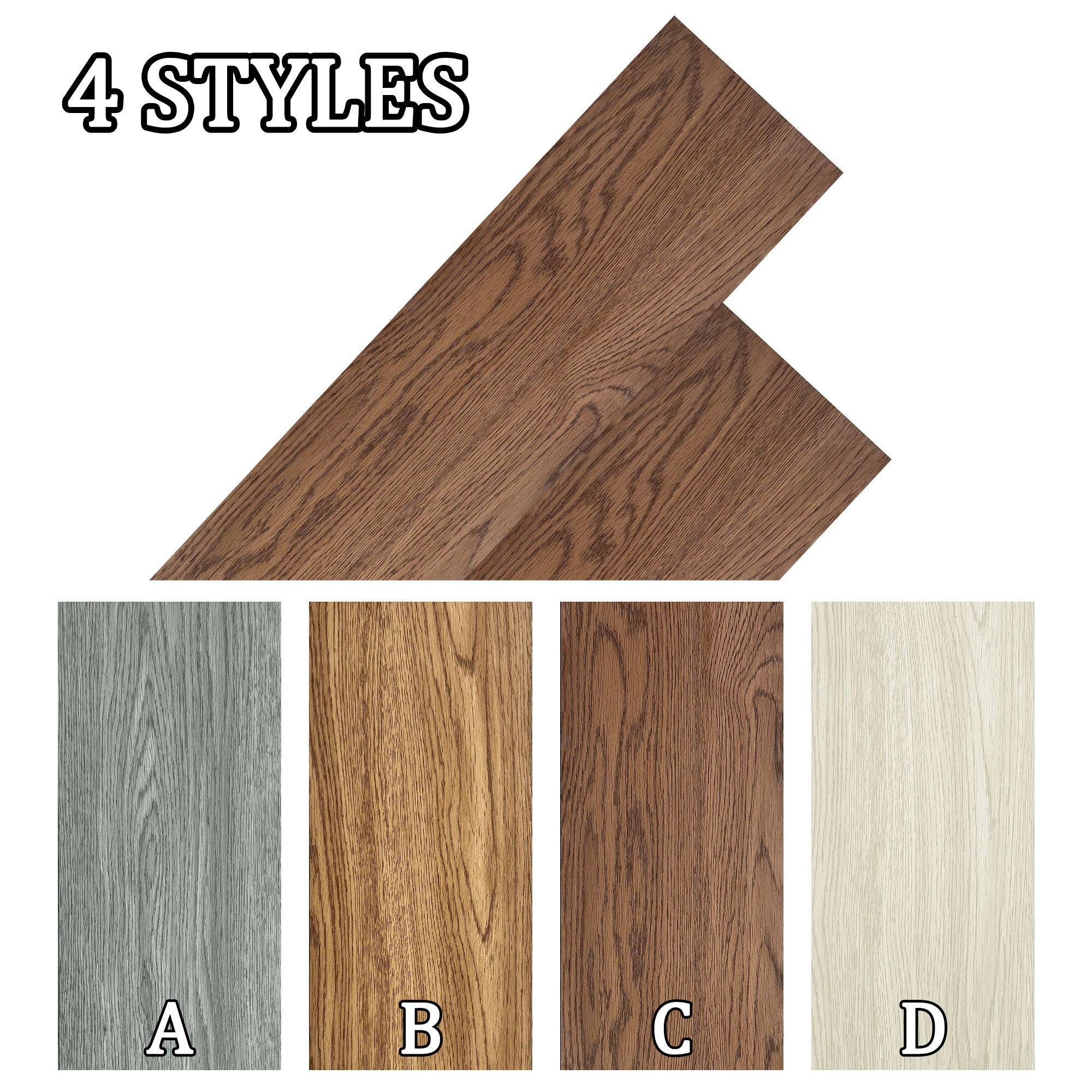 Pavimento Vinilico Adesivo PVC – Set 30 Pezzi (2,7 m²) – Effetto Legno