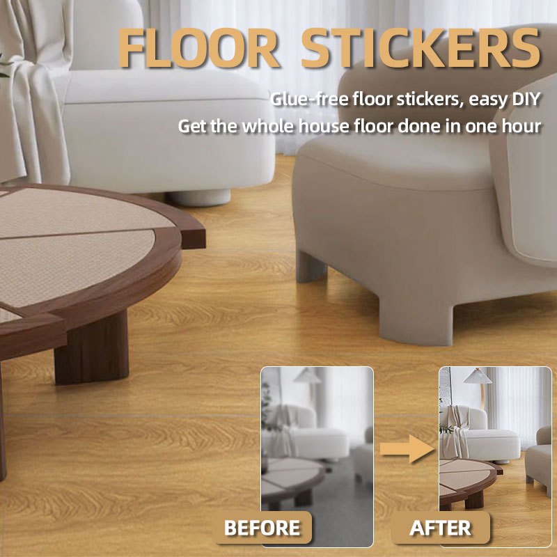 30pcs PVC Flooring Self-Adhesive Tiles Vinyl Floor Waterproof & Non-Slip Laminate Floor for Kitchen, Living Room, Bathroom (30pcs)