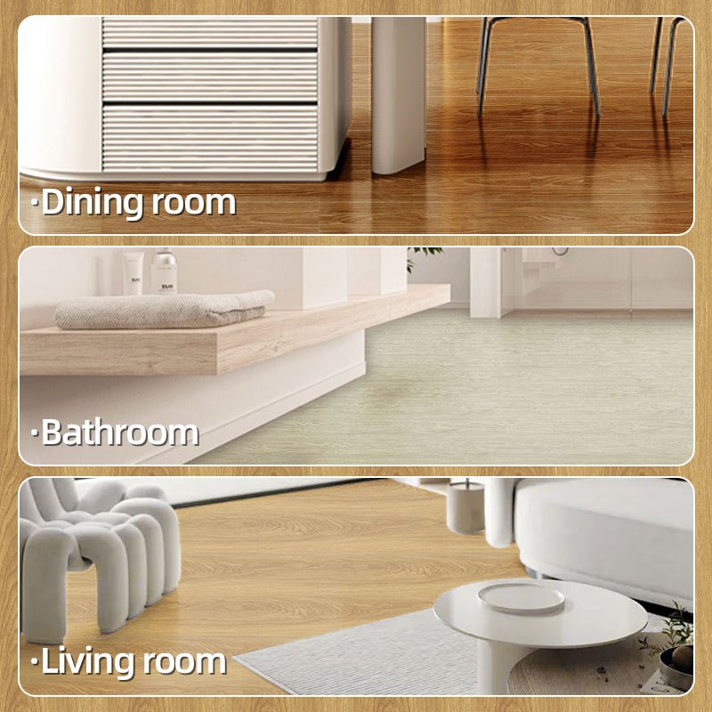 30pcs PVC Flooring Self-Adhesive Tiles Vinyl Floor Waterproof & Non-Slip Laminate Floor for Kitchen, Living Room, Bathroom (30pcs)