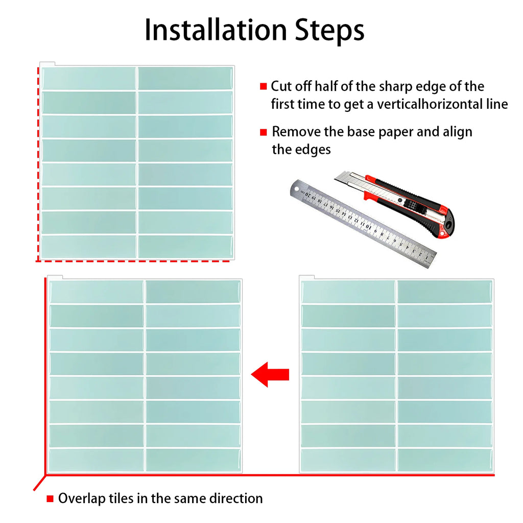 10 Sheets Peel and Stick Tiles 3D Waterproof Wall Tiles for Living Room RV PVC Wall Panels Interior Wall Decoration