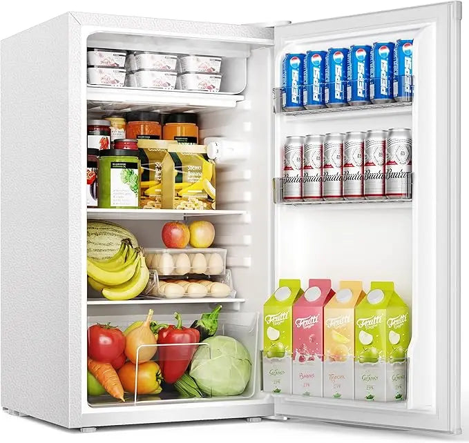 91L Ultra-Quiet Mini refrigerator (38dB) Freezer 7-Step Thermostat for Bedroom/office