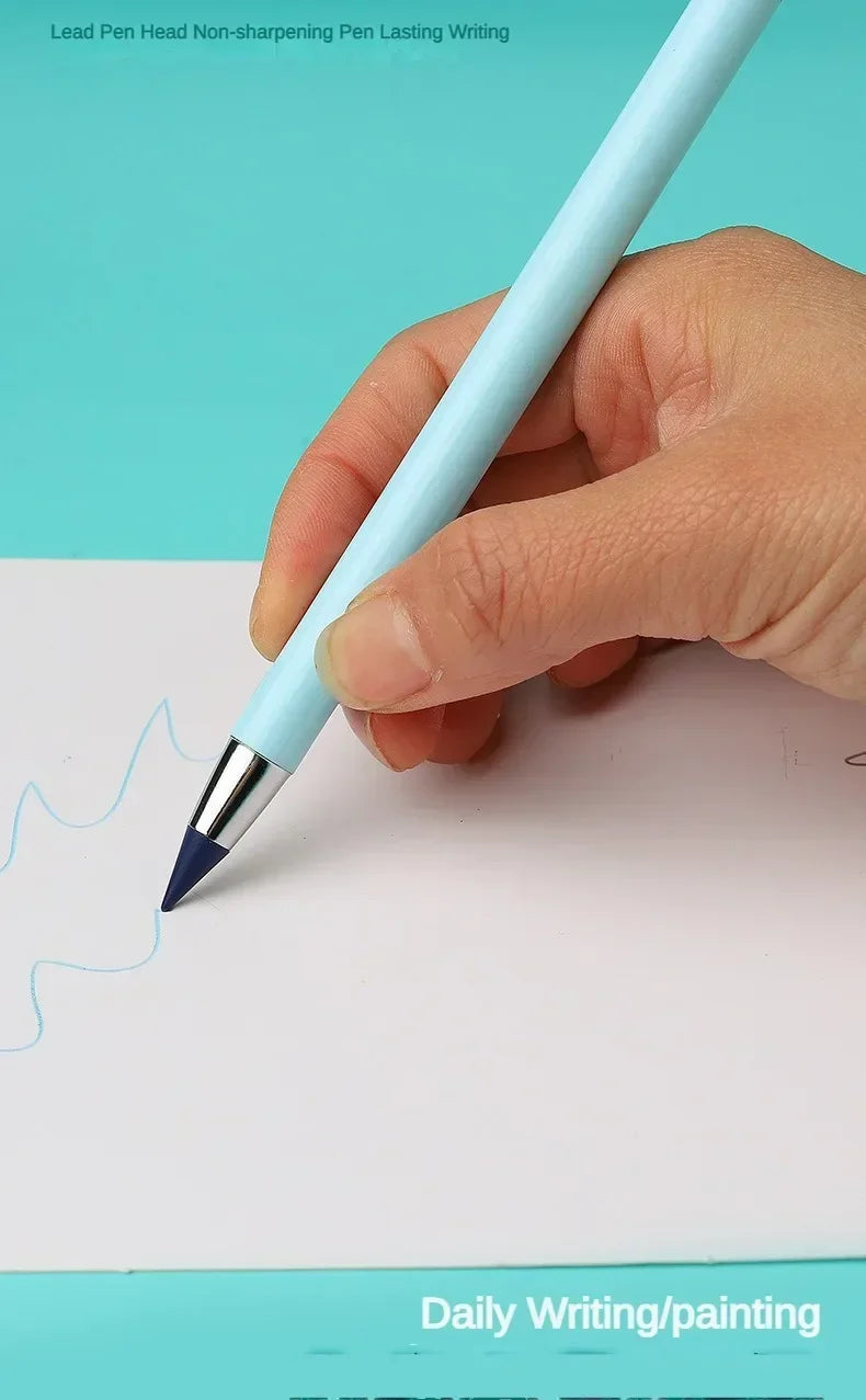 12 Pcs Set Infinity Pencils Multicolor Eternity Pencils No Ink with Eraser Pen School Stationery Drawing Pens Art Supplies