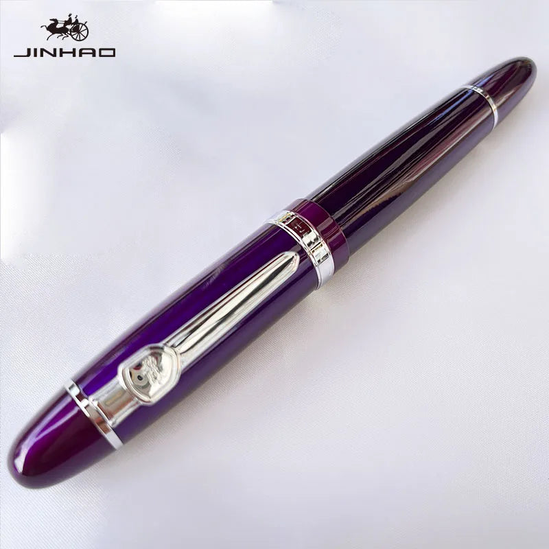 1 PCS JINHAO 159 Classic Design SIlver Trim Calligraphy Iridium Business Pen With Converter