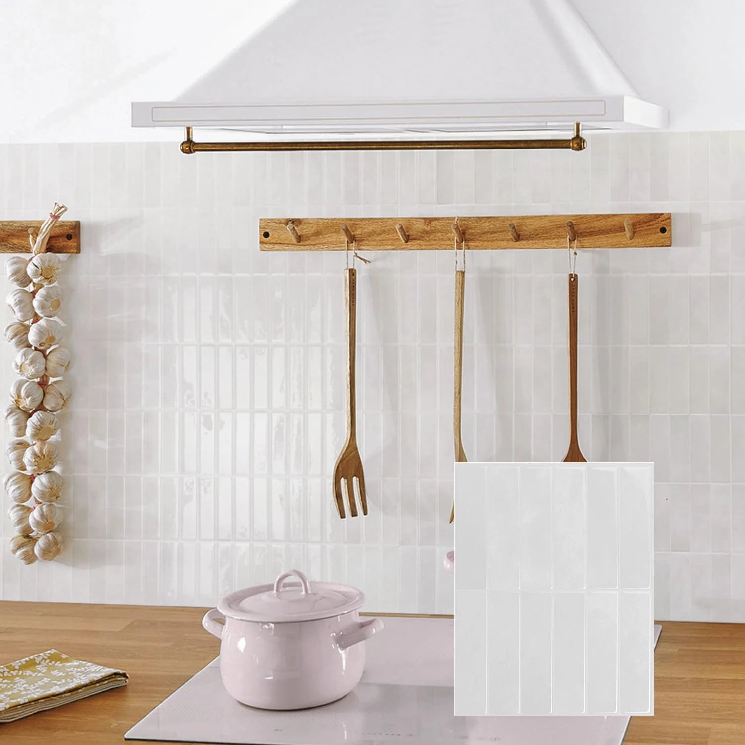 5/10/20pcs Self-Adhesive Wall Tile Stickers, Heat Resistant Peel AndStick Kitchen Backsplash, Waterproof Wall Tile Stickers