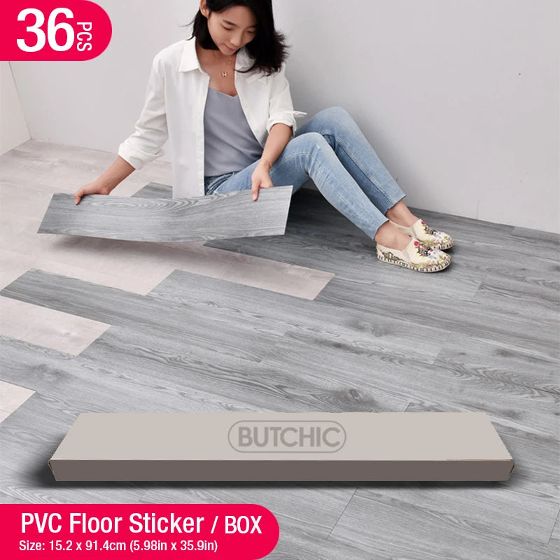Adesivo Pavimento Effetto Legno PVC – Set 36 Pezzi (5 m²)