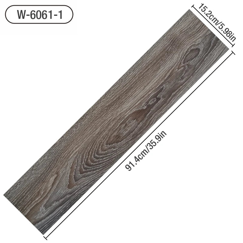 36pc Self-adhesive Wood Grain Floor Wall Sticker Modern Style PVC Living Room Toilet Kitchen Home Floor Decor Waterproof Sticker