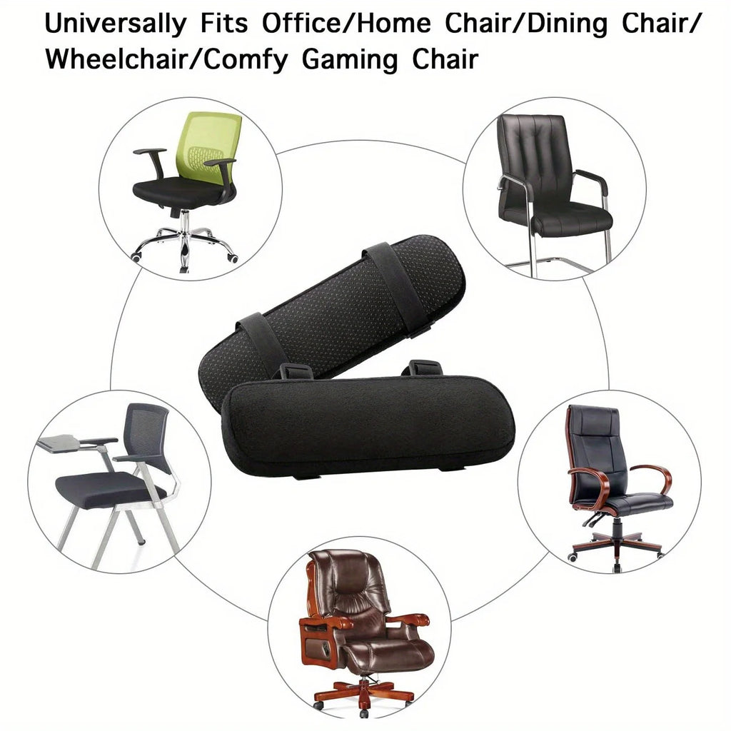 1pc Memory Foam Armrest Pads for Office Chair Elbow Support Cushion for Arm Pressure Relief,Universal Fit Covers for Desk Chairs