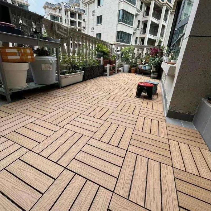 Piastrelle WPC Outdoor Antiscivolo – Set 3 Pezzi per Patio e Terrazza