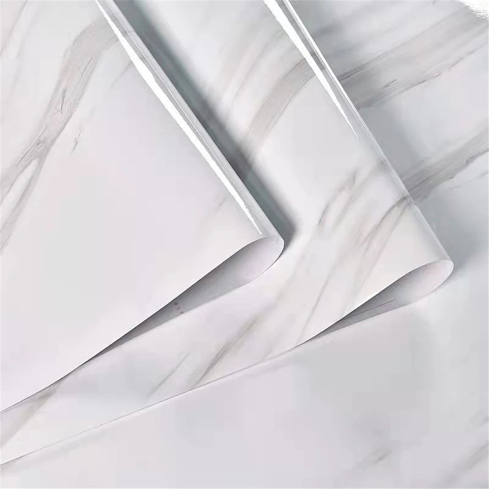 60/70/80cm Width Kitchen Wallpaper Peel and Stick Countertops Covers Waterproof Marble Self Adhesive Wall Papers Decorative Film
