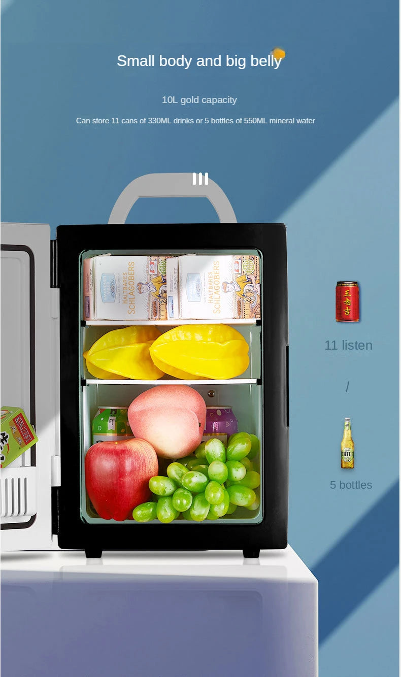 Mini Frigo 10L Portatile – Frigorifero per Auto, Casa e Cosmetici