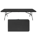 244cm Heavy Duty Portable Folding Table - 135KG, Multi-Functional Fold-Up Table, Indoor Outdoor Use for Camping Picnic Parties