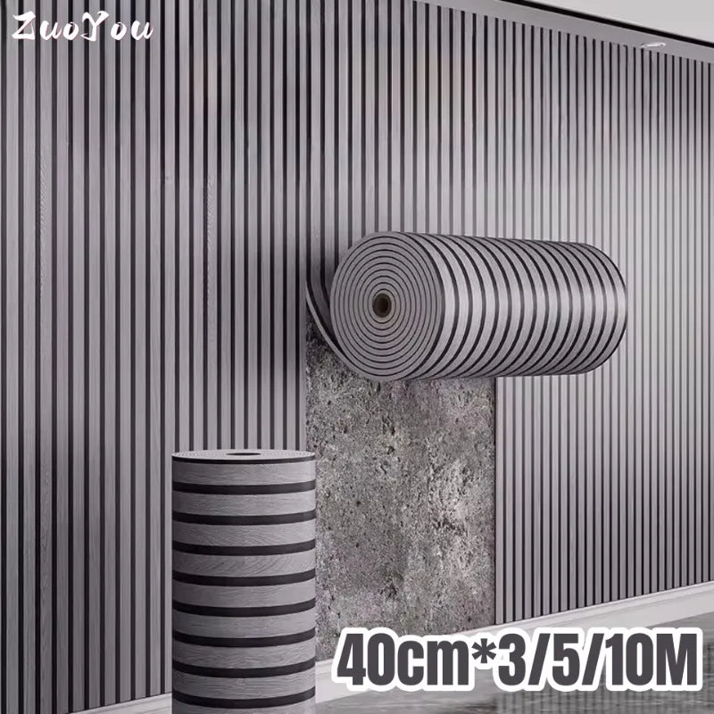 Carta da Parati Autoadesiva Effetto Listelli Legno | Peel & Stick Impermeabile