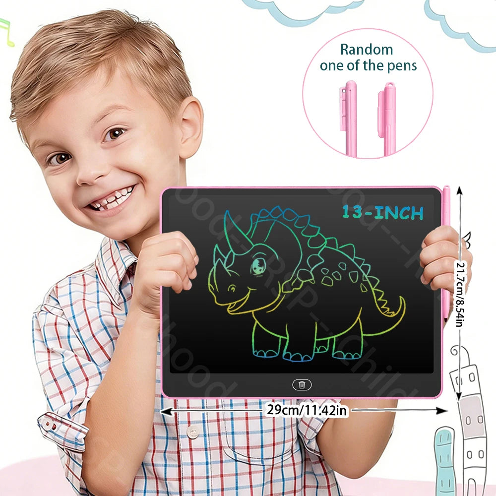 11/13/16 Inch LCD Drawing tablet Writing Board Kids Doodle Painting Handwriting Pads Toys for 3 4 5 6 7 8 Years Girls Boys Gifts