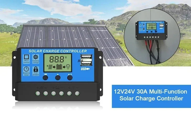300W 12V Solar Panel Kit Complete Polycrystalline USB Power Portable Outdoor Rechargeable Solar Cell Solar Generator for Home