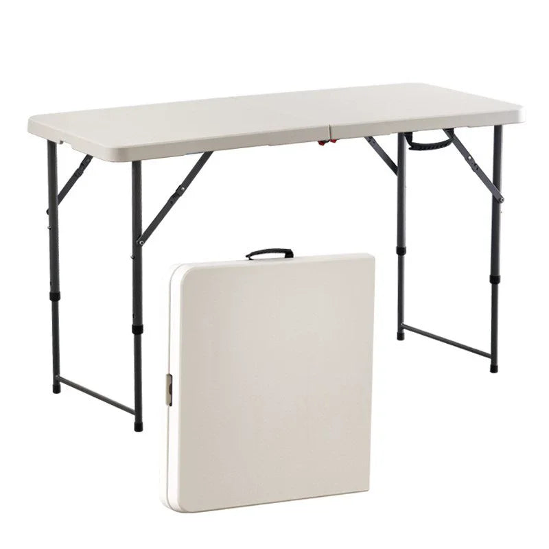 1.2M 1.5M 1.8M Height-Adjustable Folding Table Event Outdoor Camping Desk Garden Booth Party Long Table