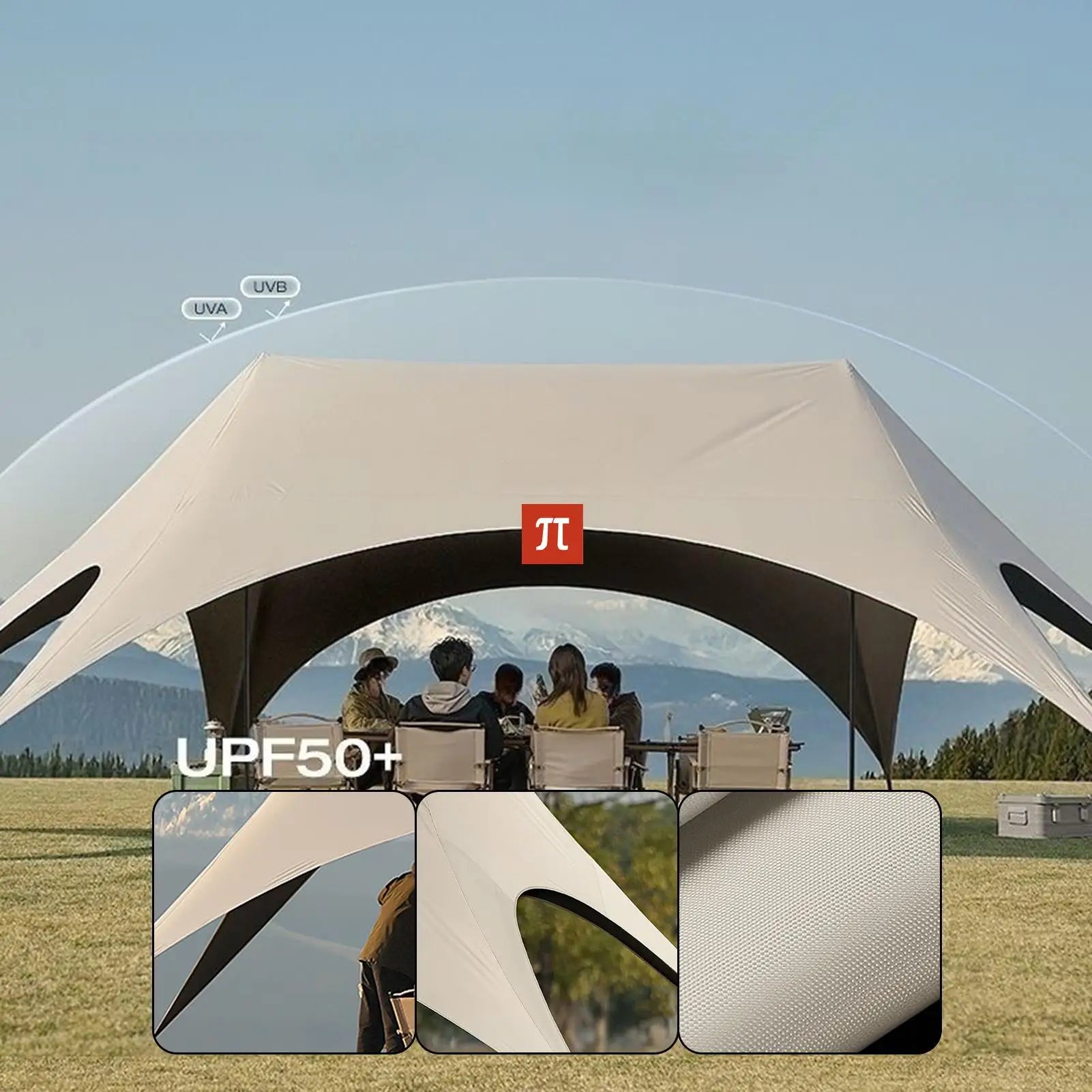 Gazebo Esagonale Pieghevole – Tenda da Campeggio Impermeabile Anti-UV per Picnic e Giardino
