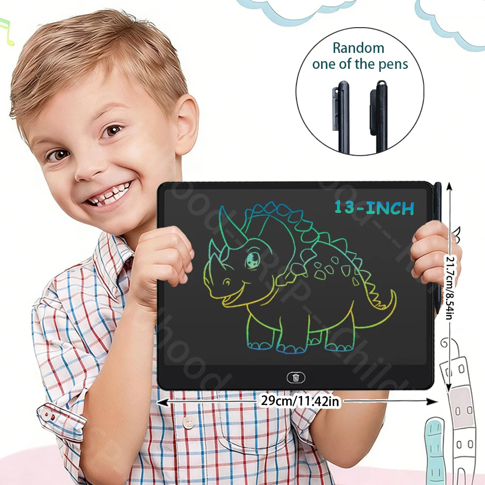 11/13/16 Inch LCD Drawing tablet Writing Board Kids Doodle Painting Handwriting Pads Toys for 3 4 5 6 7 8 Years Girls Boys Gifts