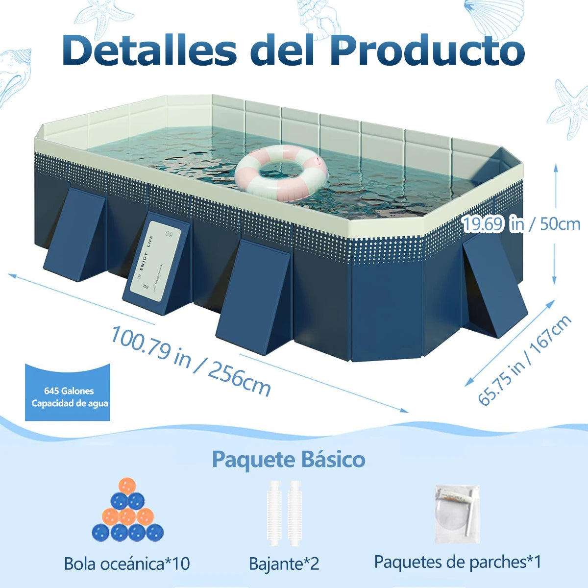 Piscina Pieghevole Outdoor – Senza Gonfiaggio, Resistente, Uso Esterno
