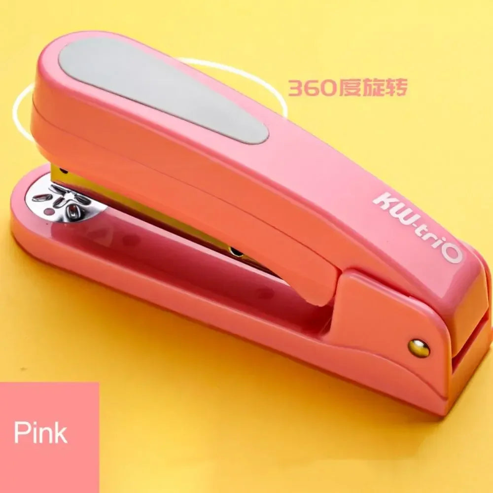 KW-TRIO 360 Degree Rotary Stapler Multifunctional Heavy Duty Stapler Thickened Effortless Long Stapler Office Binding Tools