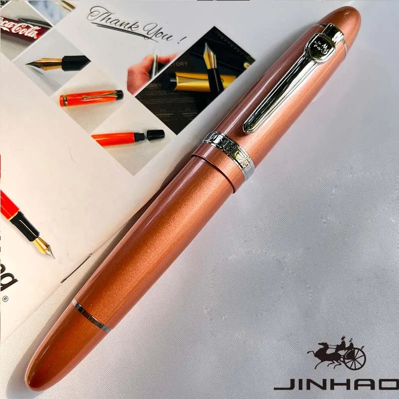 1 PCS JINHAO 159 Classic Design SIlver Trim Calligraphy Iridium Business Pen With Converter