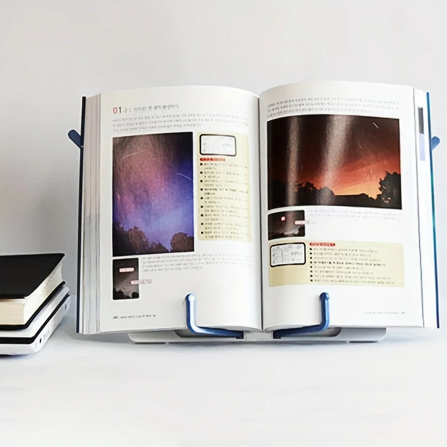 1 PC Lightweight Adjustable Portable Book Stand，  for Reading,  Music Score, Drawing, and More - Durable Plastic Construction