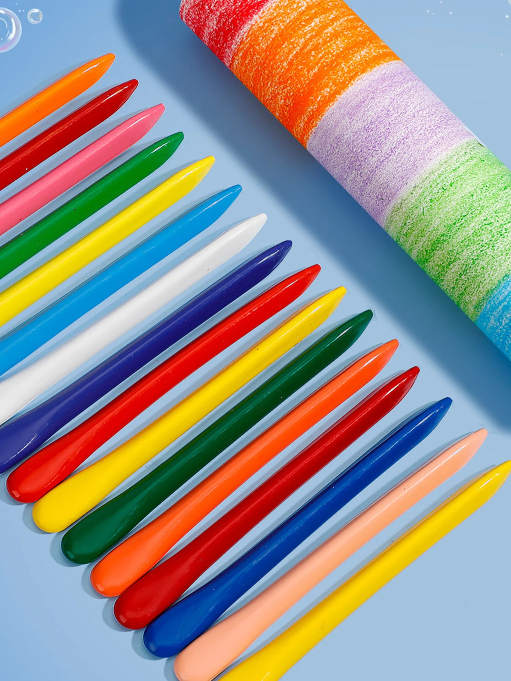 12-36 Color Kawaii Double-headed Triangle Crayon Children's Oil Painting Sticks Safe and Harmless Early Art Educational Supplies