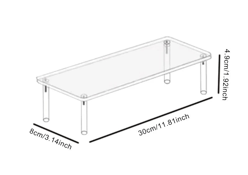 1-4 Tier Acrylic Display Stand Durable Display Rack For Cupcake Perfume Doll Transparent Trapezoidal Blind Box Storage Shelf