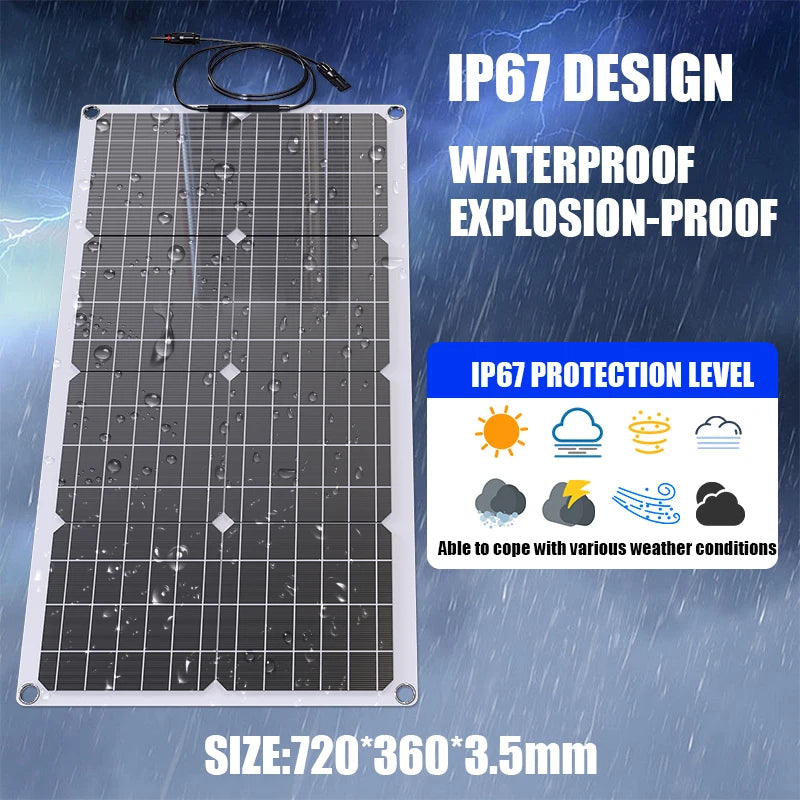 2000W Off-Grid Solar CompleteKit Power w/100A MPPT Controller,110V 220V Inverter&10AH 30AH LiFePO4 Battery for Home/RV/Camping