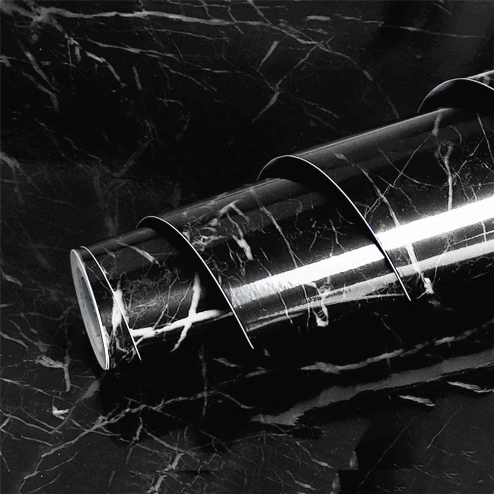 60/70/80cm Width Kitchen Wallpaper Peel and Stick Countertops Covers Waterproof Marble Self Adhesive Wall Papers Decorative Film