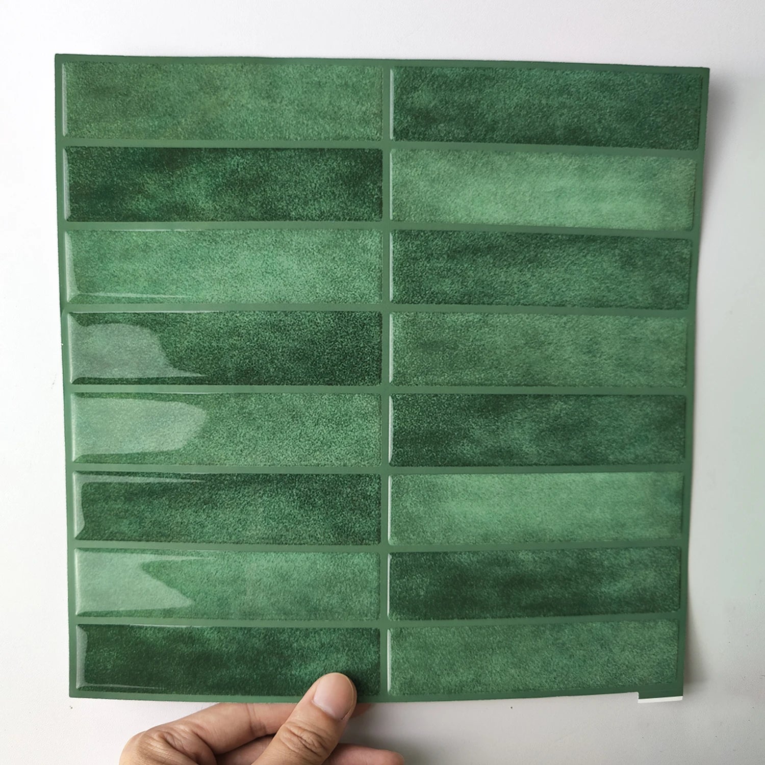 10 Sheets Peel and Stick Tiles 3D Waterproof Wall Tiles for Living Room RV PVC Wall Panels Interior Wall Decoration