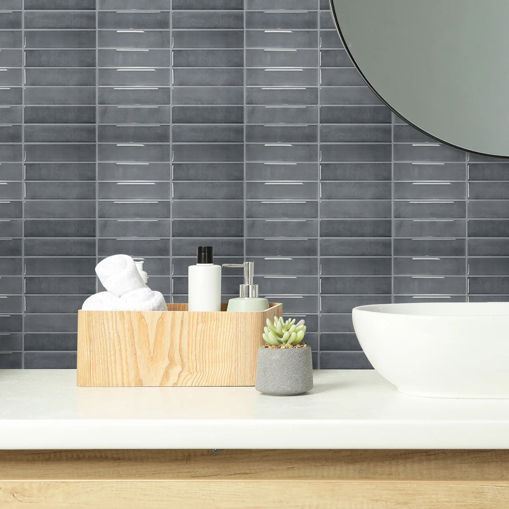 5/10/20pcs Self-Adhesive Wall Tile Stickers, Heat Resistant Peel AndStick Kitchen Backsplash, Waterproof Wall Tile Stickers