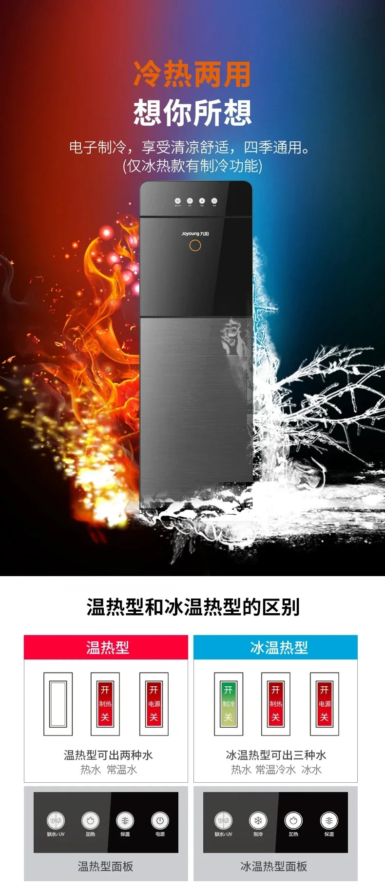 220V Jiuyang Water Dispenser Household Automatic Intelligent Bottom Bucket Vertical New Refrigeration and Heating Integrated AD