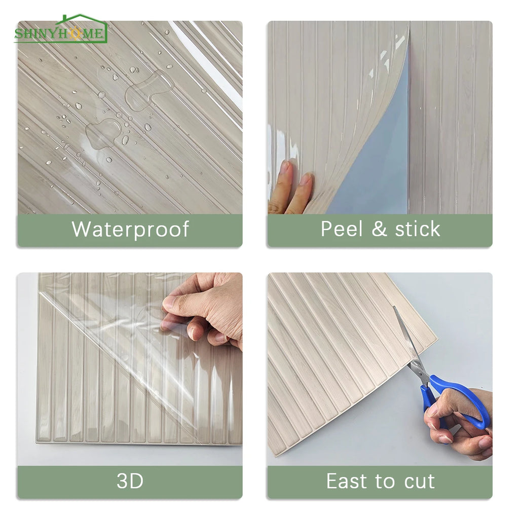 10/30pcs Wood Grain Peel & Stick Backsplash Tiles, 22.86cm x 29.97cm - Easy Apply Adhesive for Kitchen, Bathroom, Wall