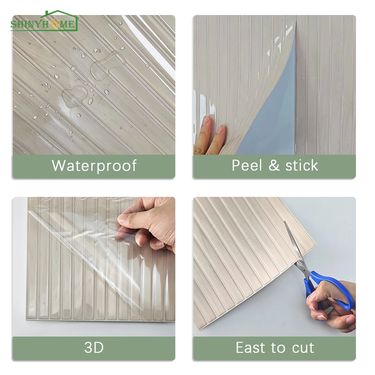 10/30pcs Wood Grain Peel & Stick Backsplash Tiles, 22.86cm x 29.97cm - Easy Apply Adhesive for Kitchen, Bathroom, Wall