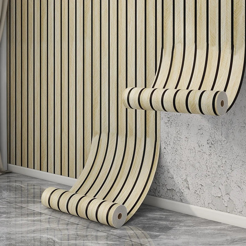 Carta da Parati Autoadesiva Effetto Listelli Legno | Peel & Stick Impermeabile