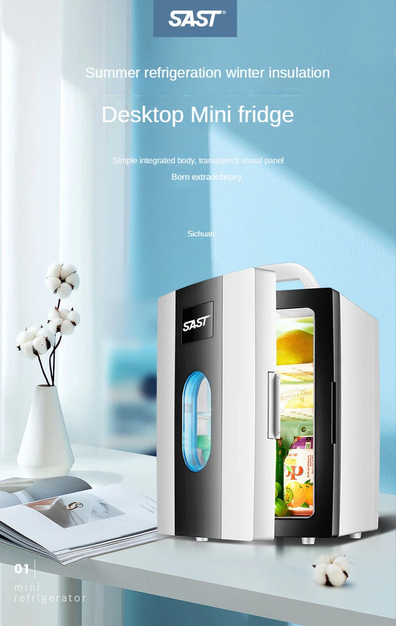 Mini Frigo 10L Portatile – Frigorifero per Auto, Casa e Cosmetici