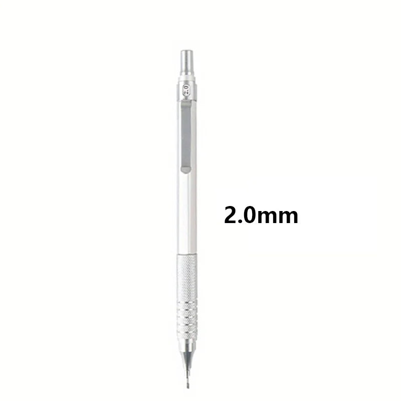 0.3/0.5/0.7/0.9/2.0mm Mechanical Pencil Low Center of Gravity Metal Drawing Special Pencil Office Write Art Supplies for School