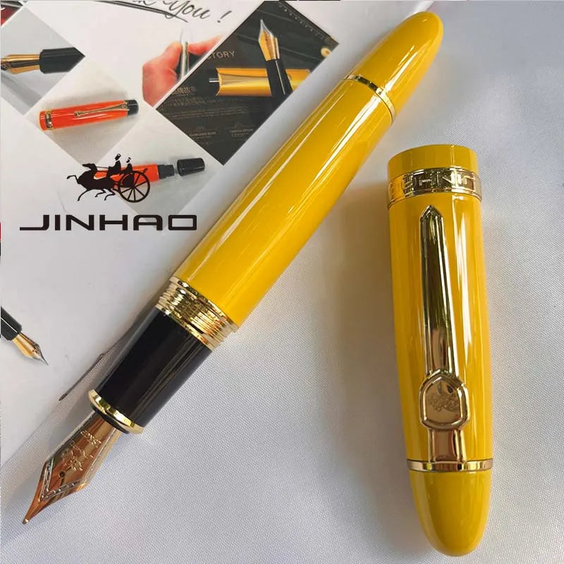 1 PCS JINHAO 159 Classic Design SIlver Trim Calligraphy Iridium Business Pen With Converter