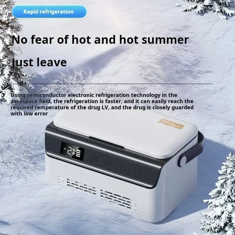 13600mAH*2 Insulin Cooler Mini Medicine Portable Refrigerator Smart Temperature Control LCD Display Medical Fridge for Travel