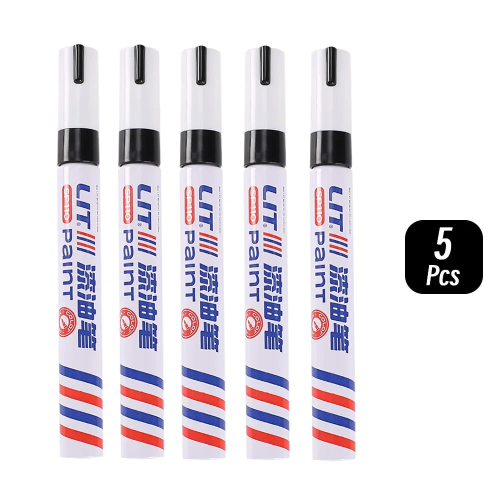 3mm 10p Colorful 8 Colors Permanent Paint Marker Waterproof White Markers tire tread rubber fabric Paint metal Paint Marker Pens