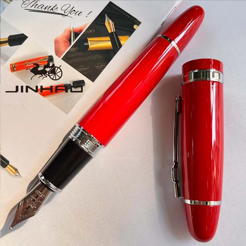 1 PCS JINHAO 159 Classic Design SIlver Trim Calligraphy Iridium Business Pen With Converter