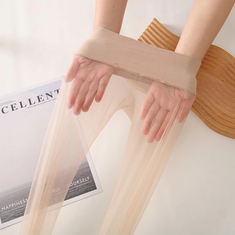 0D Women's Seamless Ultra-thin Nylon Tights 0D Sheer to Toe Pantyhose Sexy Stockings Collant Hot Donna for Female