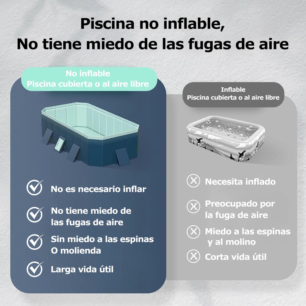 Piscina Pieghevole Outdoor – Senza Gonfiaggio, Resistente, Uso Esterno