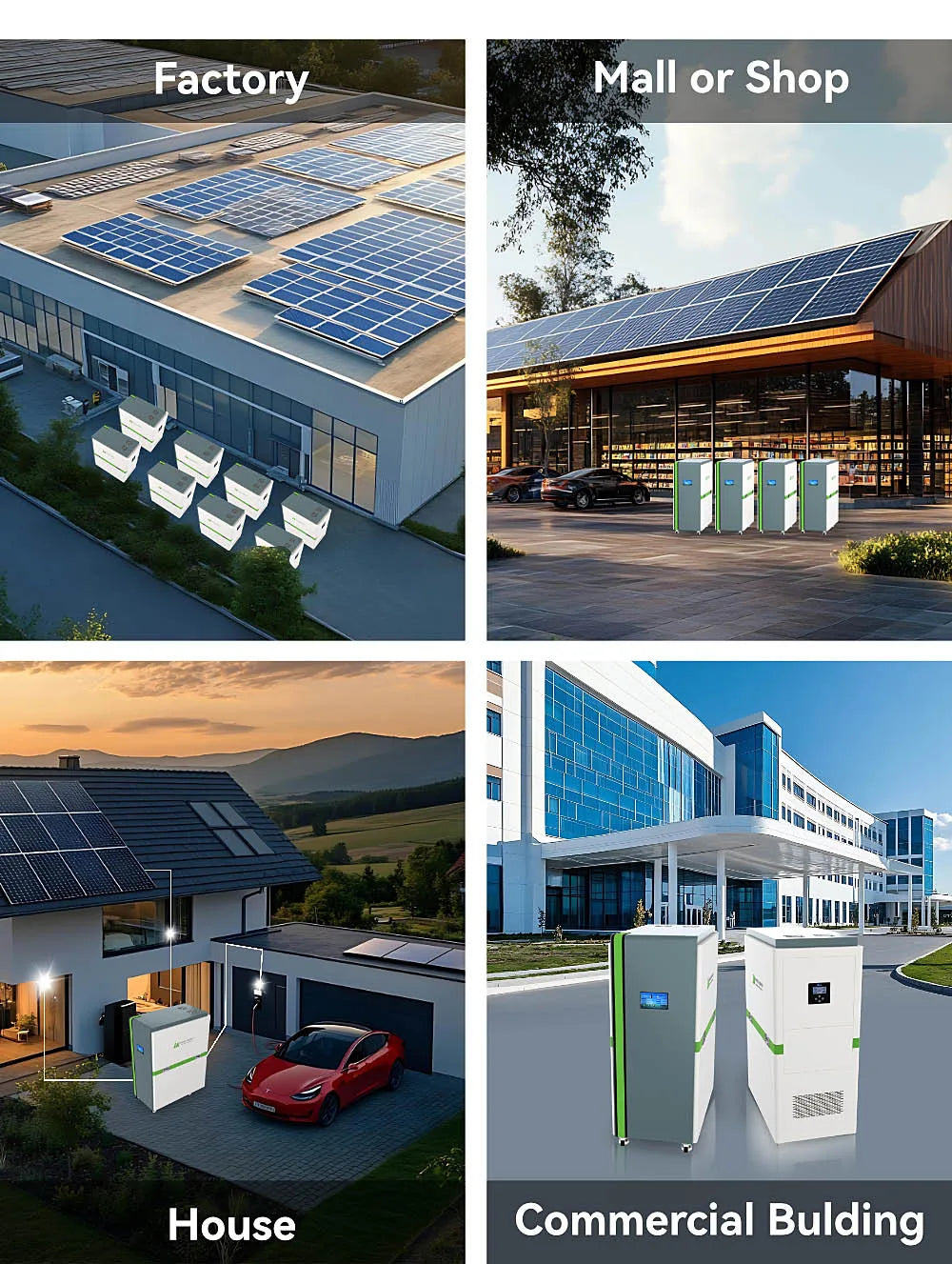 10kw 15kw 20kw 25kw Inverter All in One 50kwh 100kwh 200kwh Lithium Ion Battery Hybrid Home Solar Power System With Solar Panels