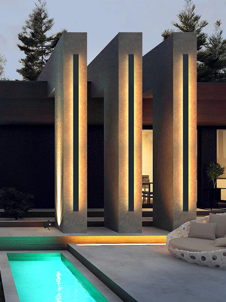 Outdoor waterproof wall lamp LED  strip background wall lamp stair garden lamp living room bedroom bedside ip65 wall lights