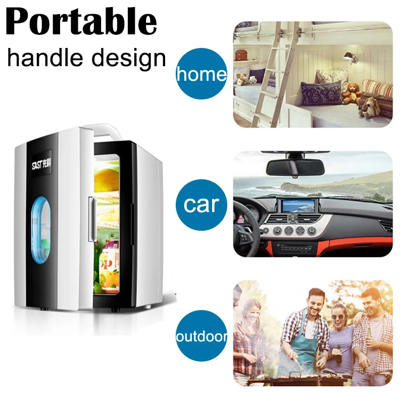 Mini Frigo 10L Portatile – Frigorifero per Auto, Casa e Cosmetici