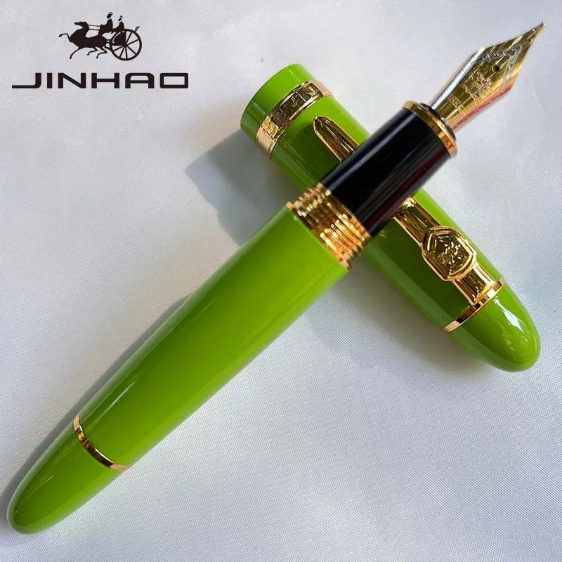 1 PCS JINHAO 159 Classic Design SIlver Trim Calligraphy Iridium Business Pen With Converter