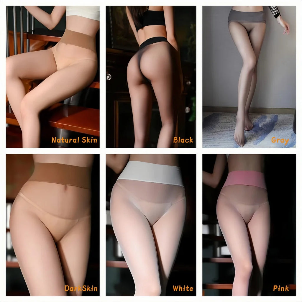 0D Women's Seamless Ultra-thin Nylon Tights 0D Sheer to Toe Pantyhose Sexy Stockings Collant Hot Donna for Female