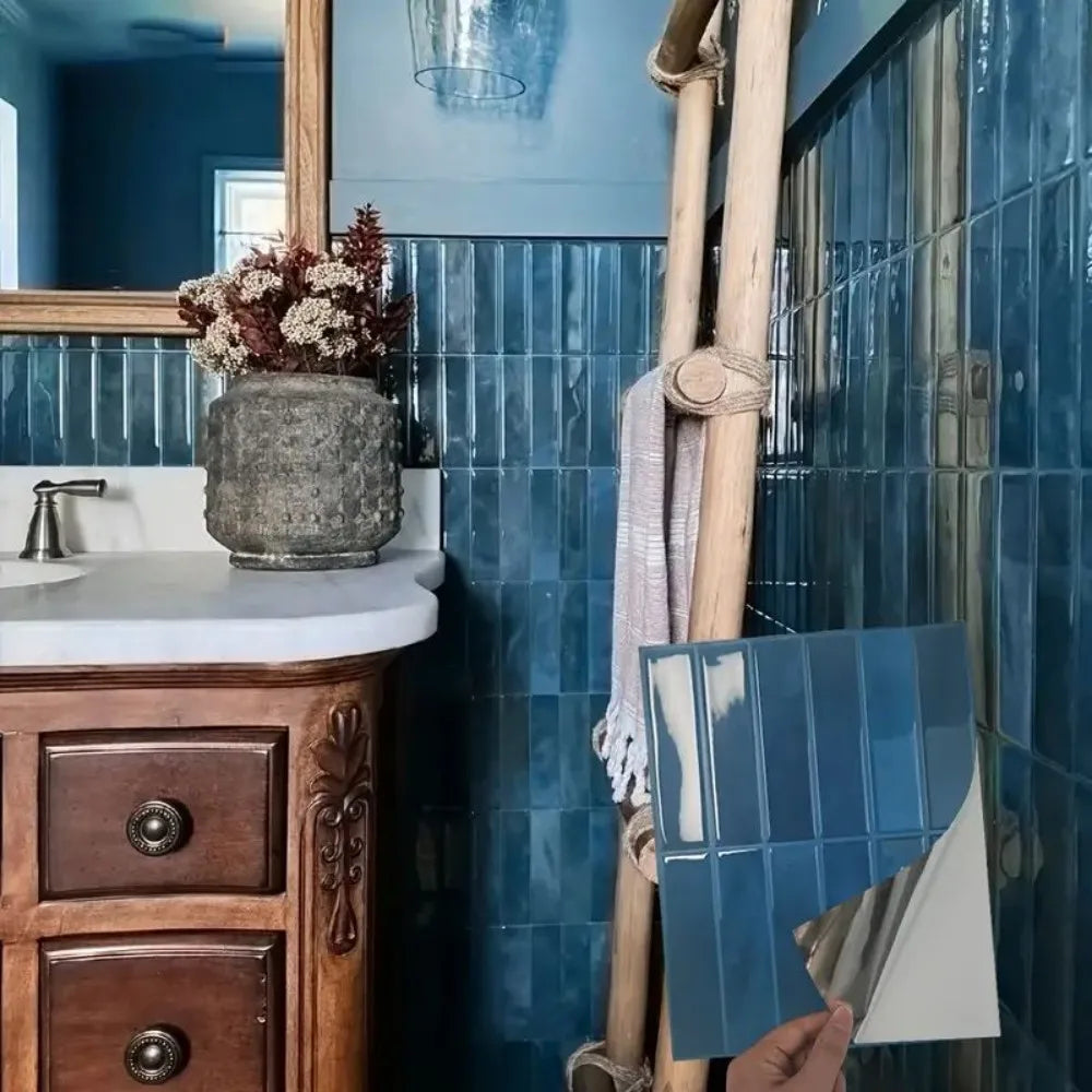 5/10/20pcs Self-Adhesive Wall Tile Stickers, Heat Resistant Peel AndStick Kitchen Backsplash, Waterproof Wall Tile Stickers